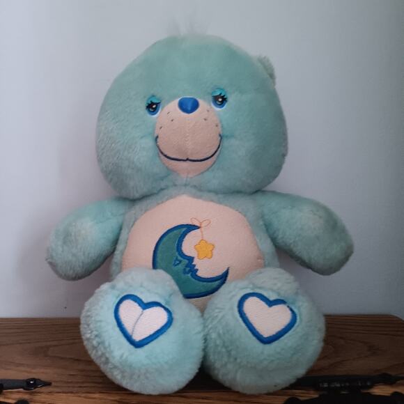2003 Blue Care Bears 13" Plush Bedtime Sleepy Moon & Star - Picture 1 of 10